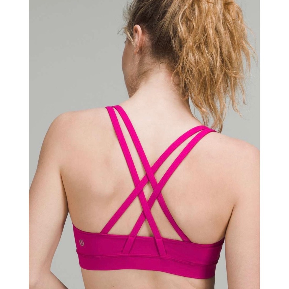 Lululemon Energy Bra *Medium Support, B–D Cups Ripened Raspberry 8 Gym Running